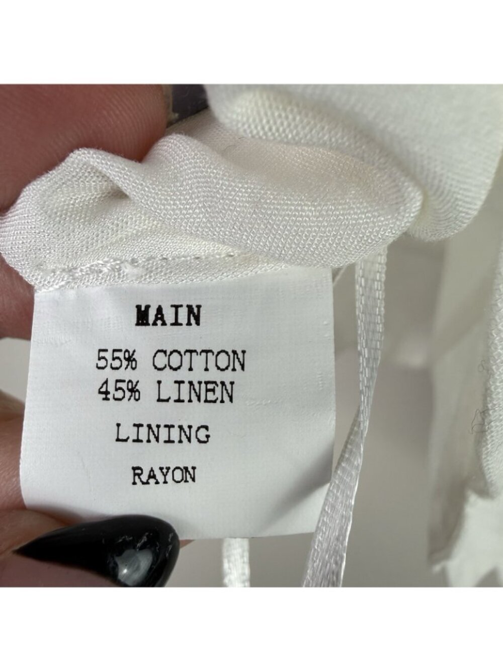 Petal And Pup White Linen Crop Top Tank Square Neck Scalloped Hem Size L - Picture 6 of 7